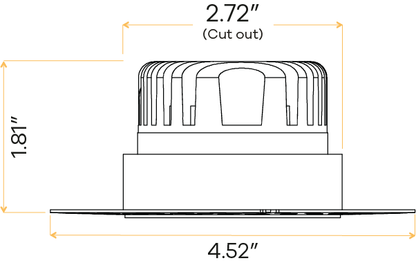 3" Round Trimless Regress Slim