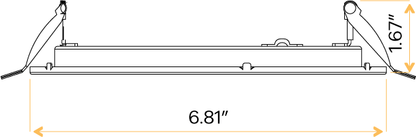 6" Fire Rated Square Flushed slim