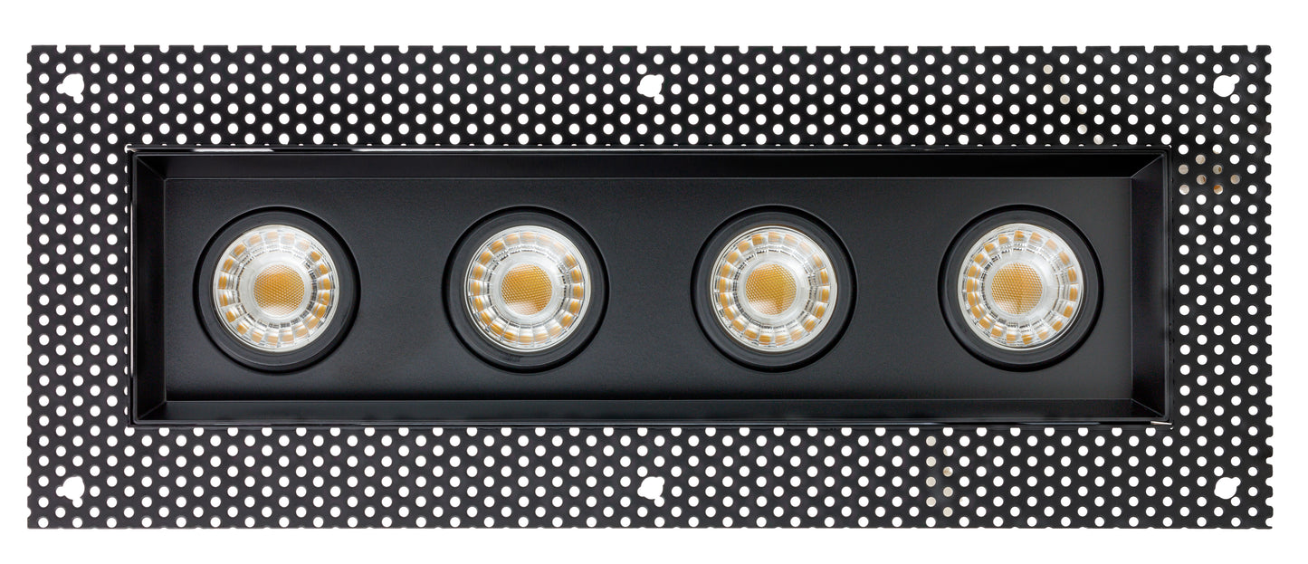3" Four Head Trimless Regress Multiple Gimbal Black