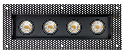 3" Four Head Trimless Regress Multiple Gimbal Black