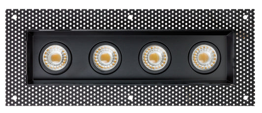 3" Four Head Trimless Regress Multiple Gimbal Black