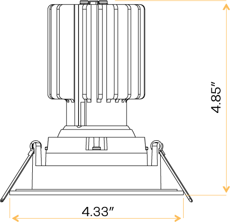 3” HO Round Regress Gimbal (Black)