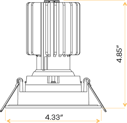 3” HO Round Regress Gimbal (Black)