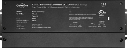 288W Class 2 Multi Circuit Electronic Led Driver 24V (Multi Dimming)