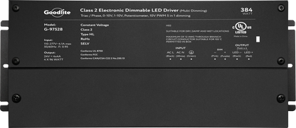 384W Class 2 Multi Circuit Electronic Led Driver 24V (Multi Dimming)