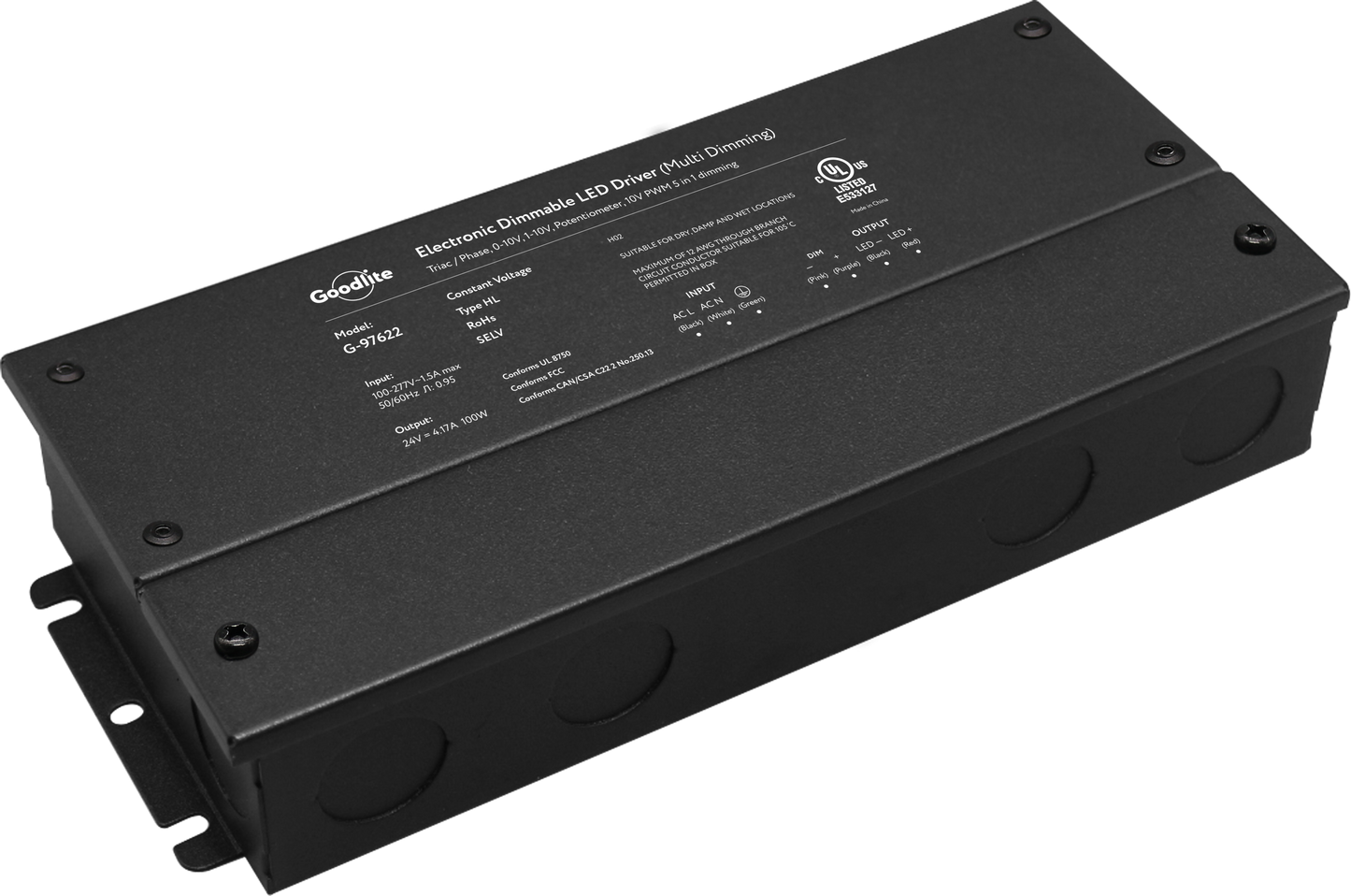 100W Electronic Led Driver 24V (Multi Dimming)