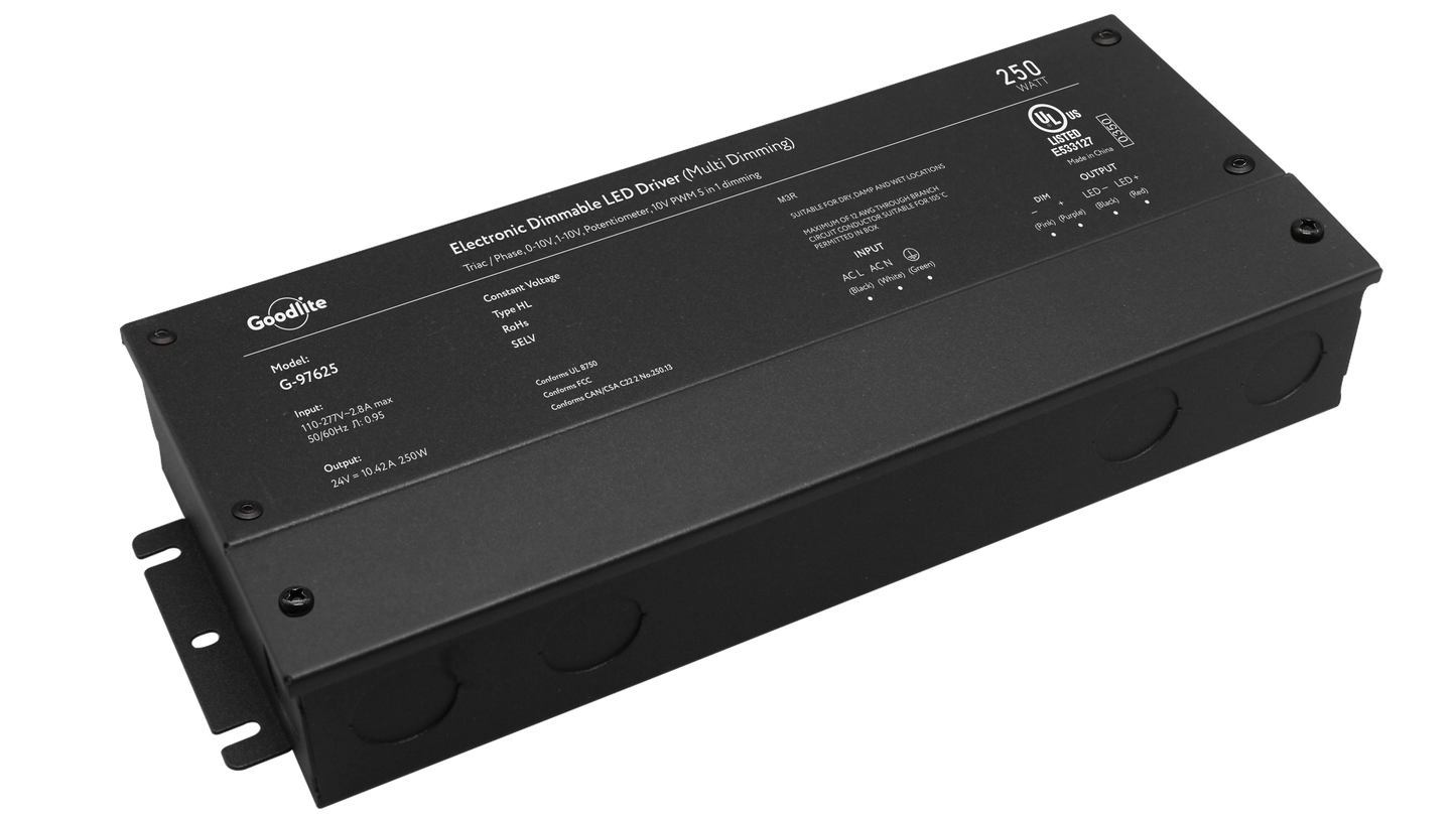 250W Electronic Led Driver 24V (Multi Dimming)