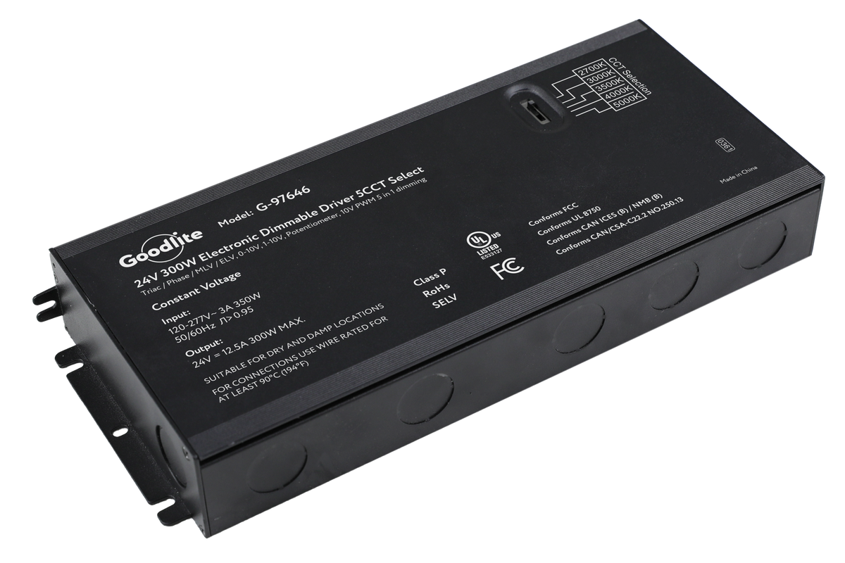 300W Electronic Led Driver 24V 5CCT (Multi Dimming)