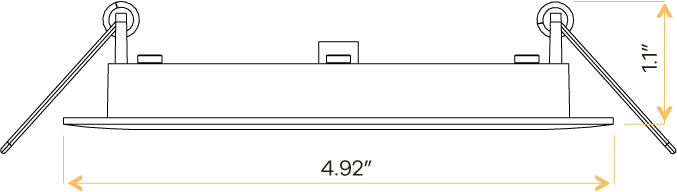 4" Square Flushed Baffle slim