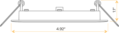 4" Square Flushed Baffle slim