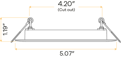 4" Round Flushed Baffle slim