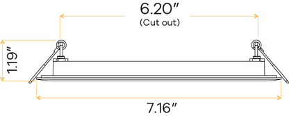 6" Round Flushed Baffle slim