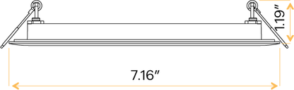 6" Round Flushed Baffle slim