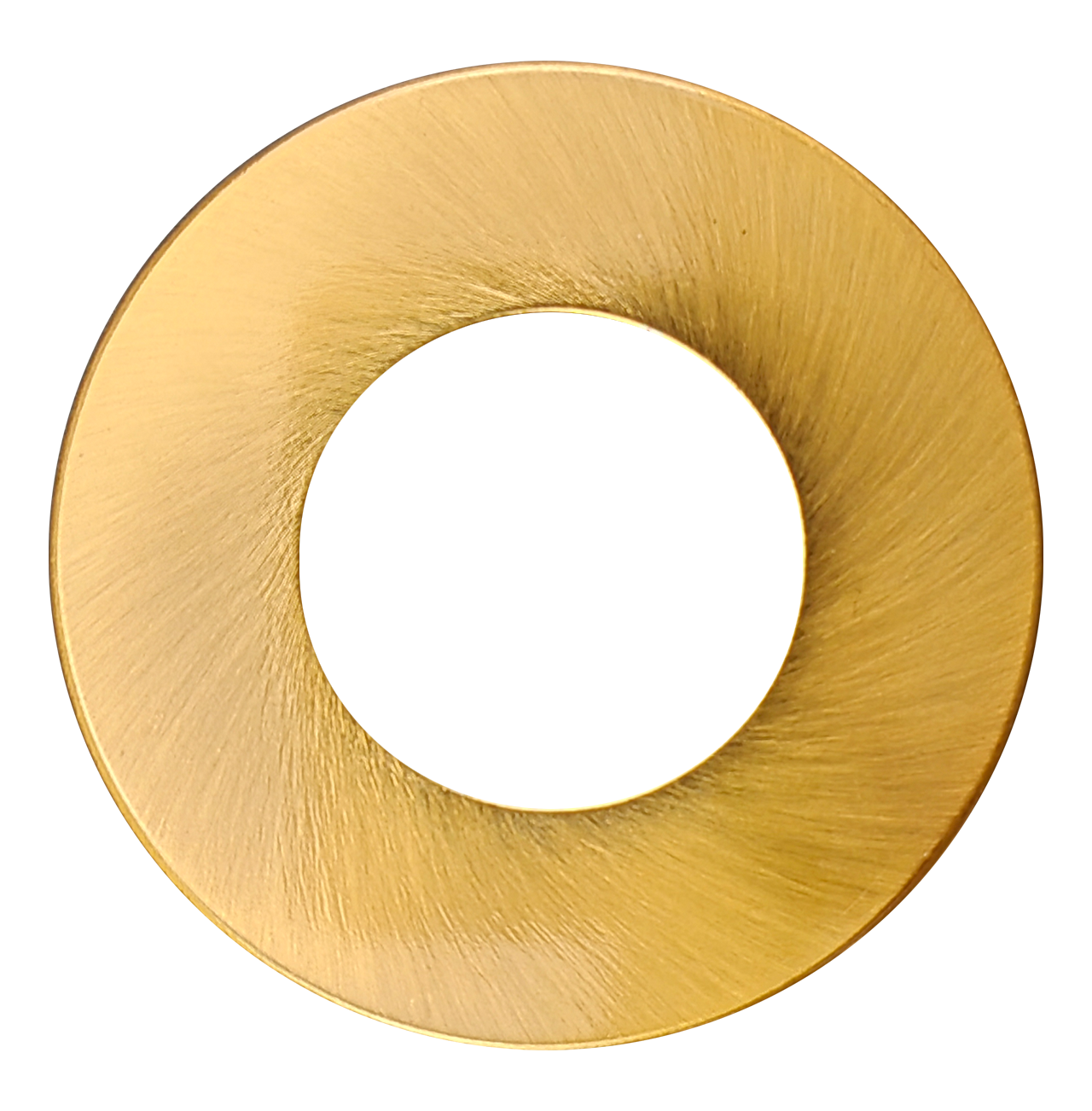 2" Round Slim Brushed Brass Cover