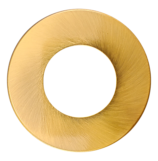 2" Round Slim Brushed Brass Cover