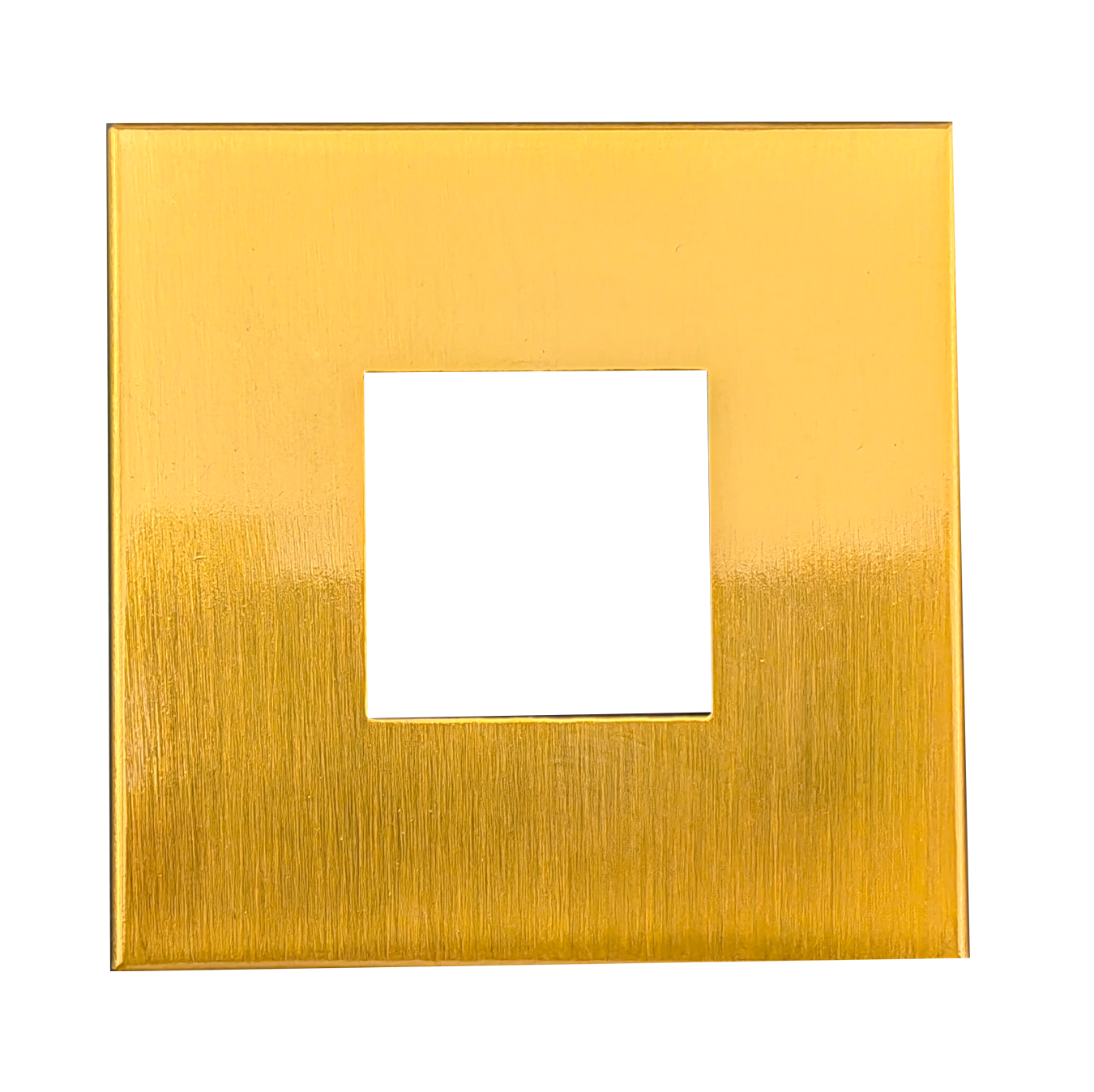 2" Square Slim Brushed Brass Cover