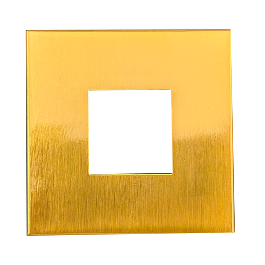 2" Square Slim Brushed Brass Cover