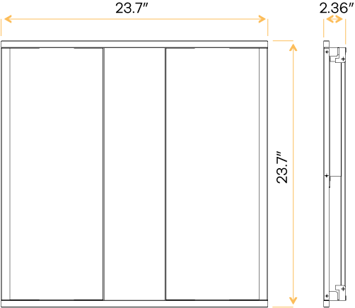 2X2 Square Center Basket Troffer