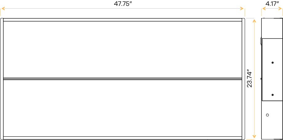 2X4 Center Line Troffer + Em