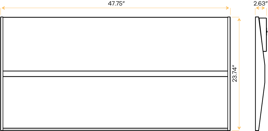 2X4 Bevel Troffer + Em