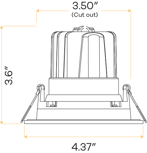 3.5" Round Gimbal White
