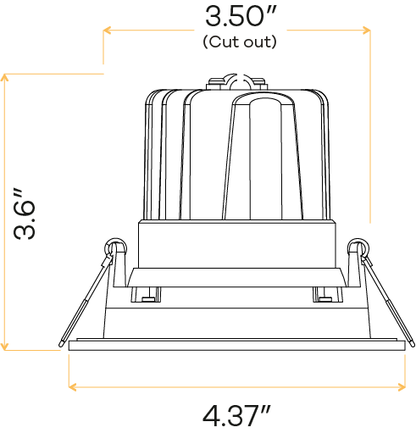 3.5" Round Gimbal White