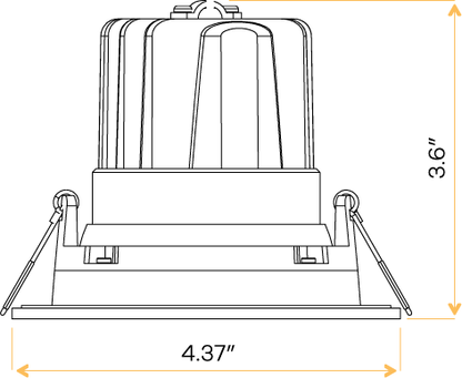 3.5" Round Gimbal White