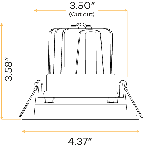 3.5” Single Head Multiple Gimbal White