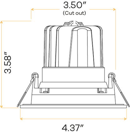3.5” Single Head Multiple Gimbal White