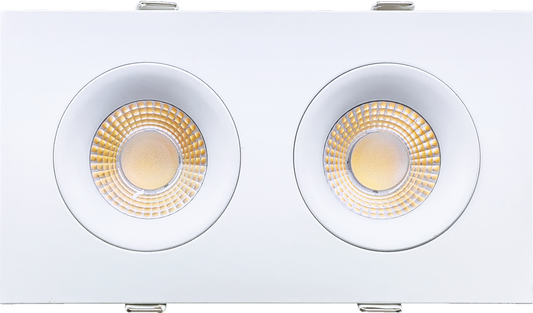3.5” Double Head Multiple Gimbal White