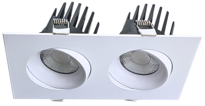 3.5” Double Head Multiple Gimbal White