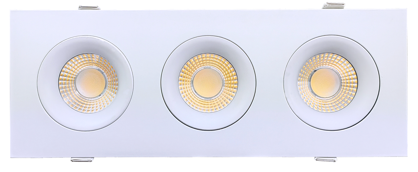 3.5” Triple Head Multiple Gimbal White