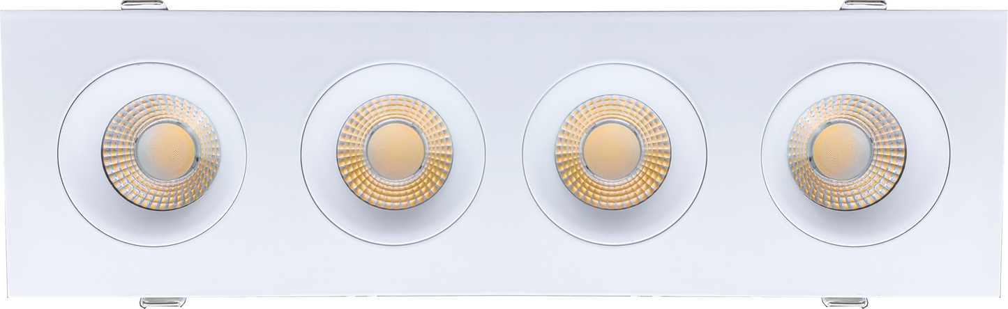 3.5” Four Head Multiple Gimbal White