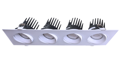 3.5” Four Head Multiple Gimbal White