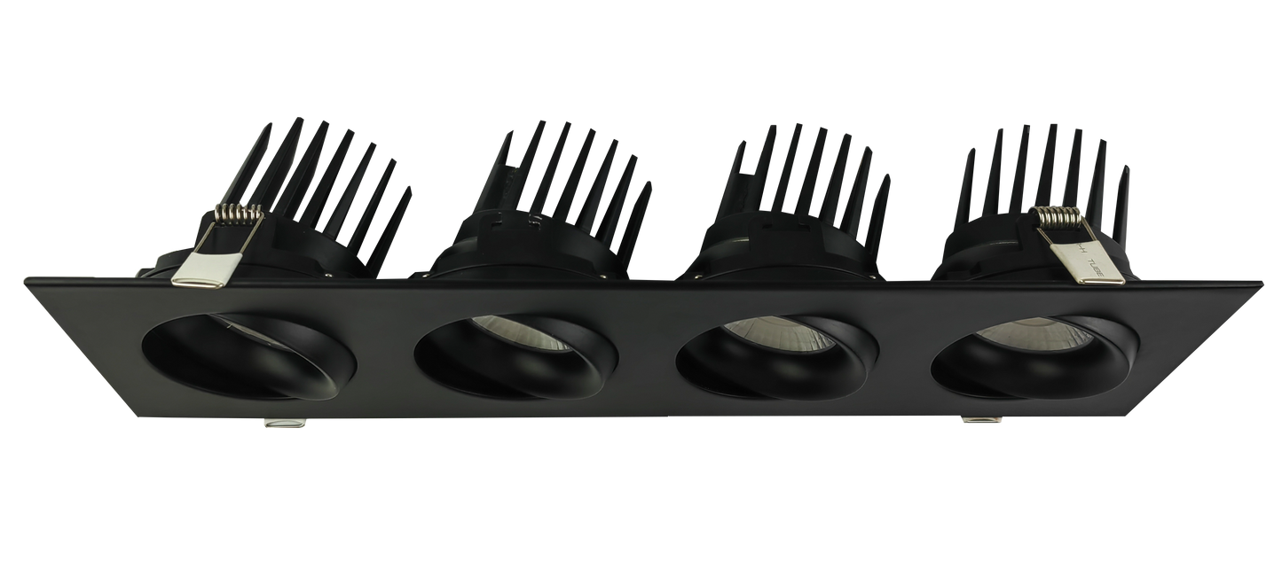 3.5” Four Head Multiple Gimbal Black