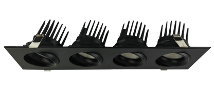 3.5” Four Head Multiple Gimbal Black