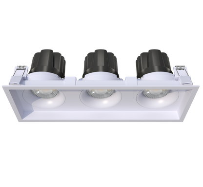 3.5” Triple Head Multiple Regress Gimbal White
