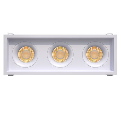 3.5” Triple Head Multiple Regress Gimbal White