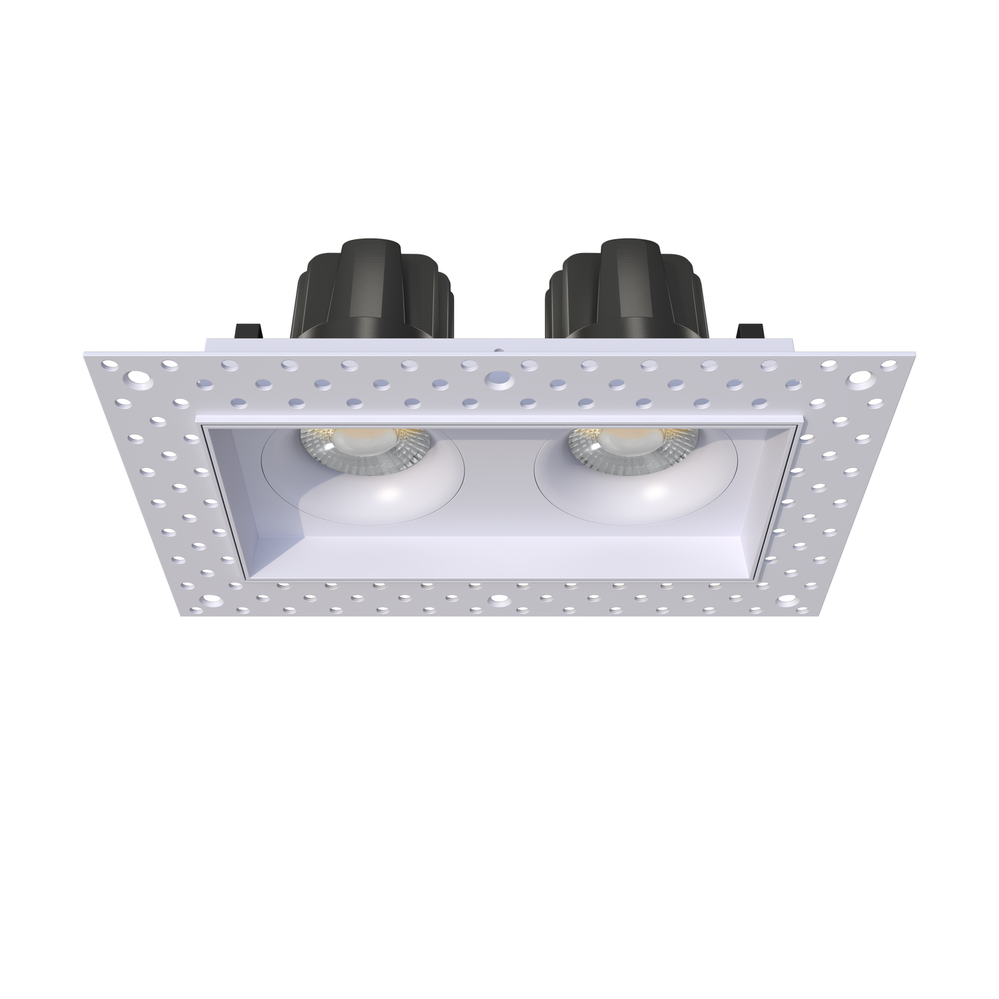 3.5” Trimless Double Head Multiple Regress Gimbal White