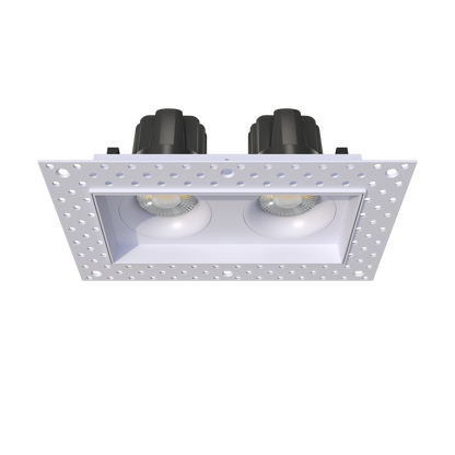 3.5” Trimless Double Head Multiple Regress Gimbal White