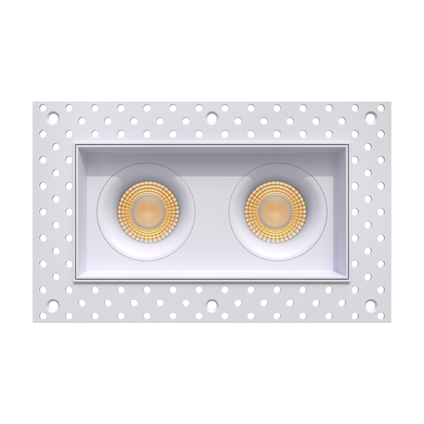 3.5” Trimless Double Head Multiple Regress Gimbal White