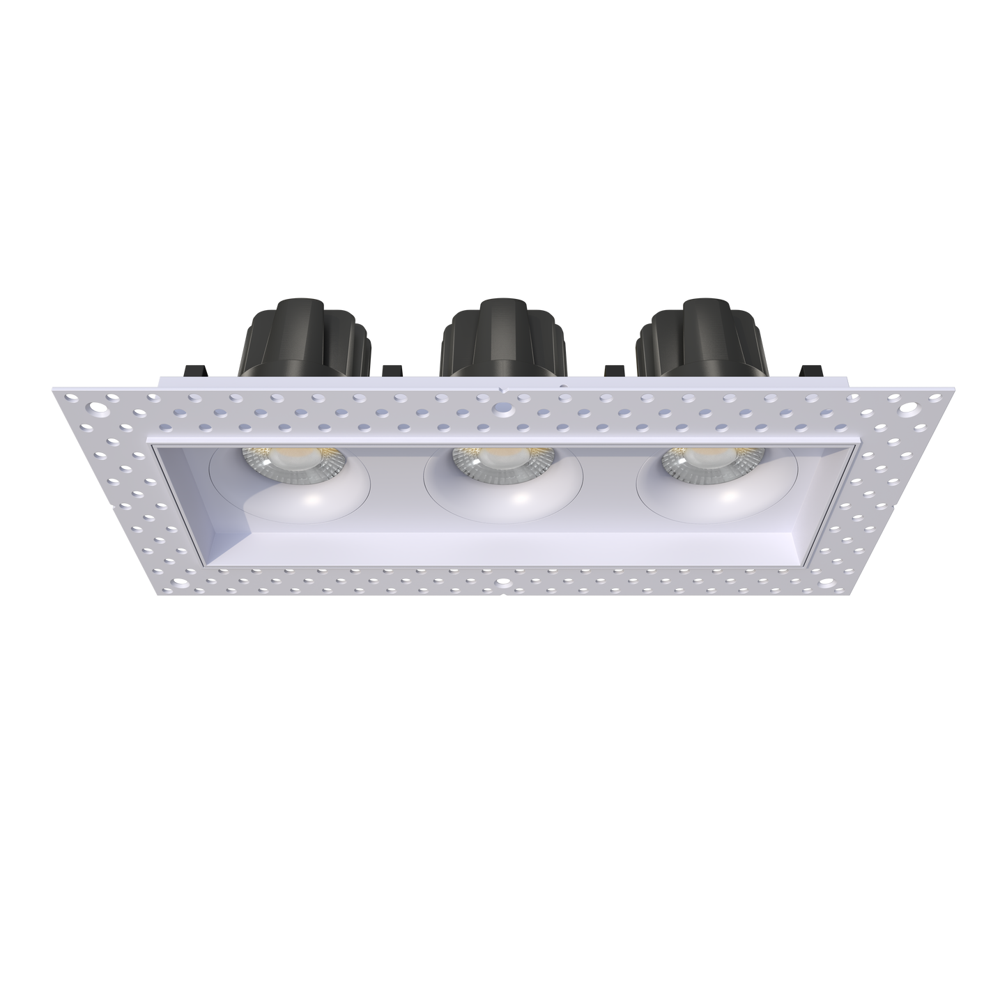 3.5” Trimless Triple Head Multiple Regress Gimbal White