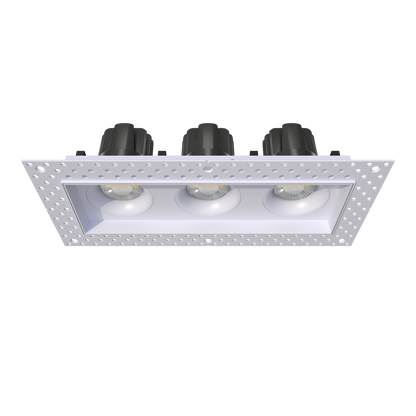 3.5” Trimless Triple Head Multiple Regress Gimbal White