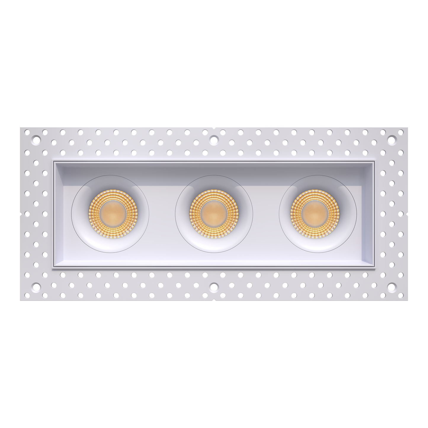 3.5” Trimless Triple Head Multiple Regress Gimbal White