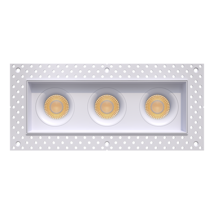 3.5” Trimless Triple Head Multiple Regress Gimbal White