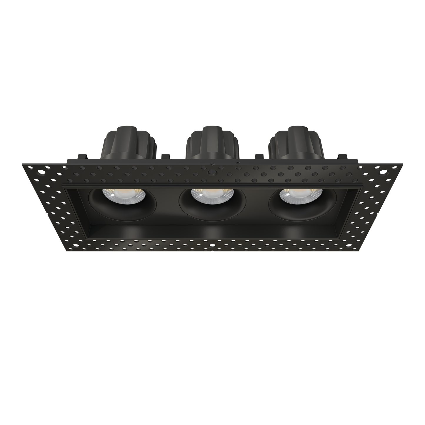 3.5” Trimless Triple Head Multiple Regress Gimbal Black