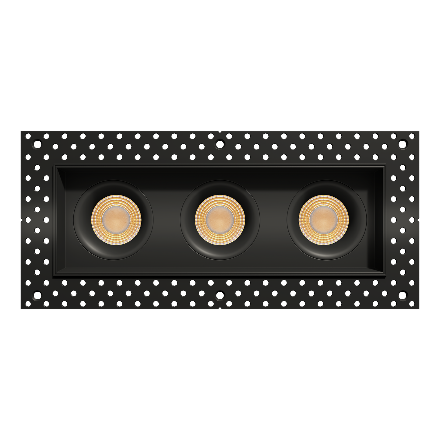 3.5” Trimless Triple Head Multiple Regress Gimbal Black