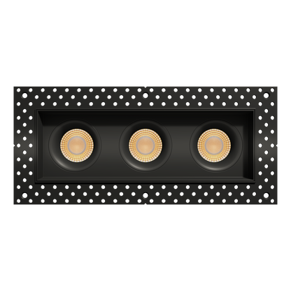 3.5” Trimless Triple Head Multiple Regress Gimbal Black