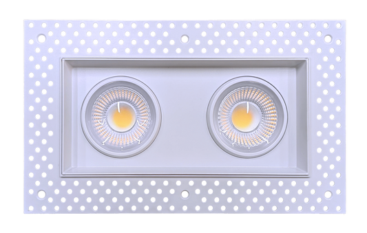 4" Single Head Trimless Regress Multiple Gimbal White