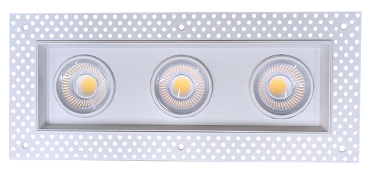 4" Triple Head Trimless Regress Multiple Gimbal White
